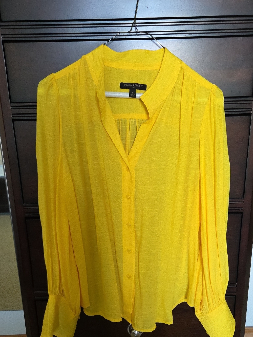 Banana Republic Bright Yellow Button-Down Blouse
